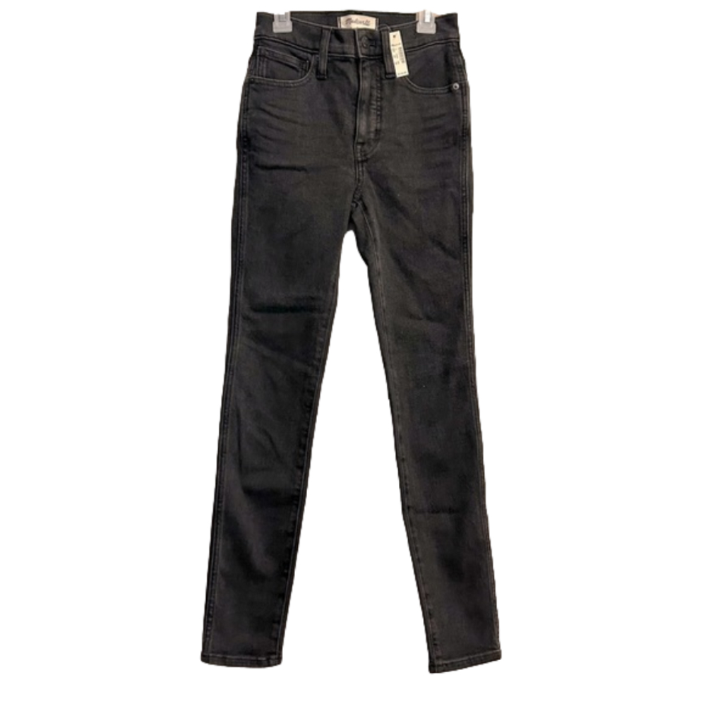 Madewell Black Jeans 10” High-Rise Skinny Size 24 NWT - Picture 1 of 12